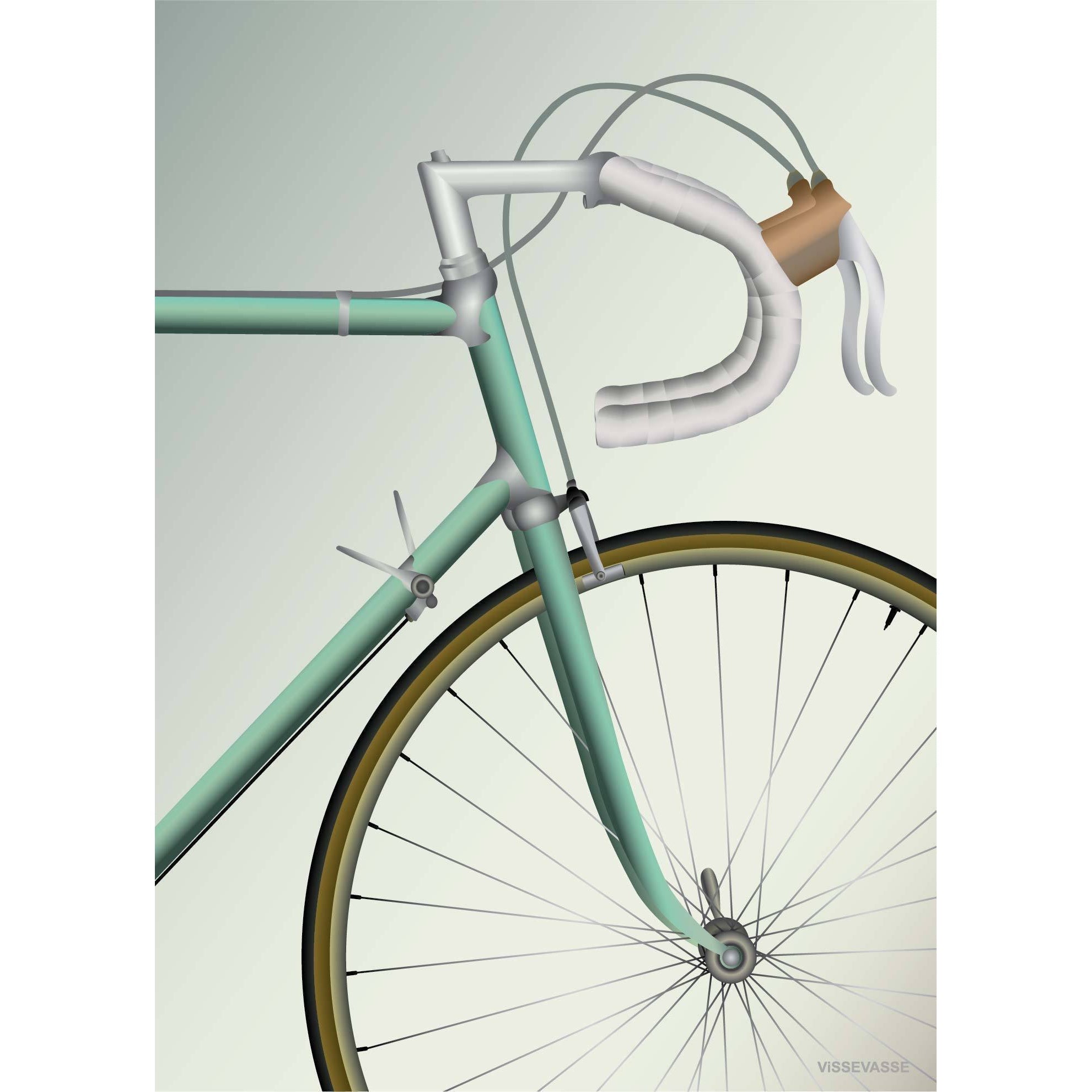 Vissevasse Racing Bicycle Plakat, 15X21 Cm