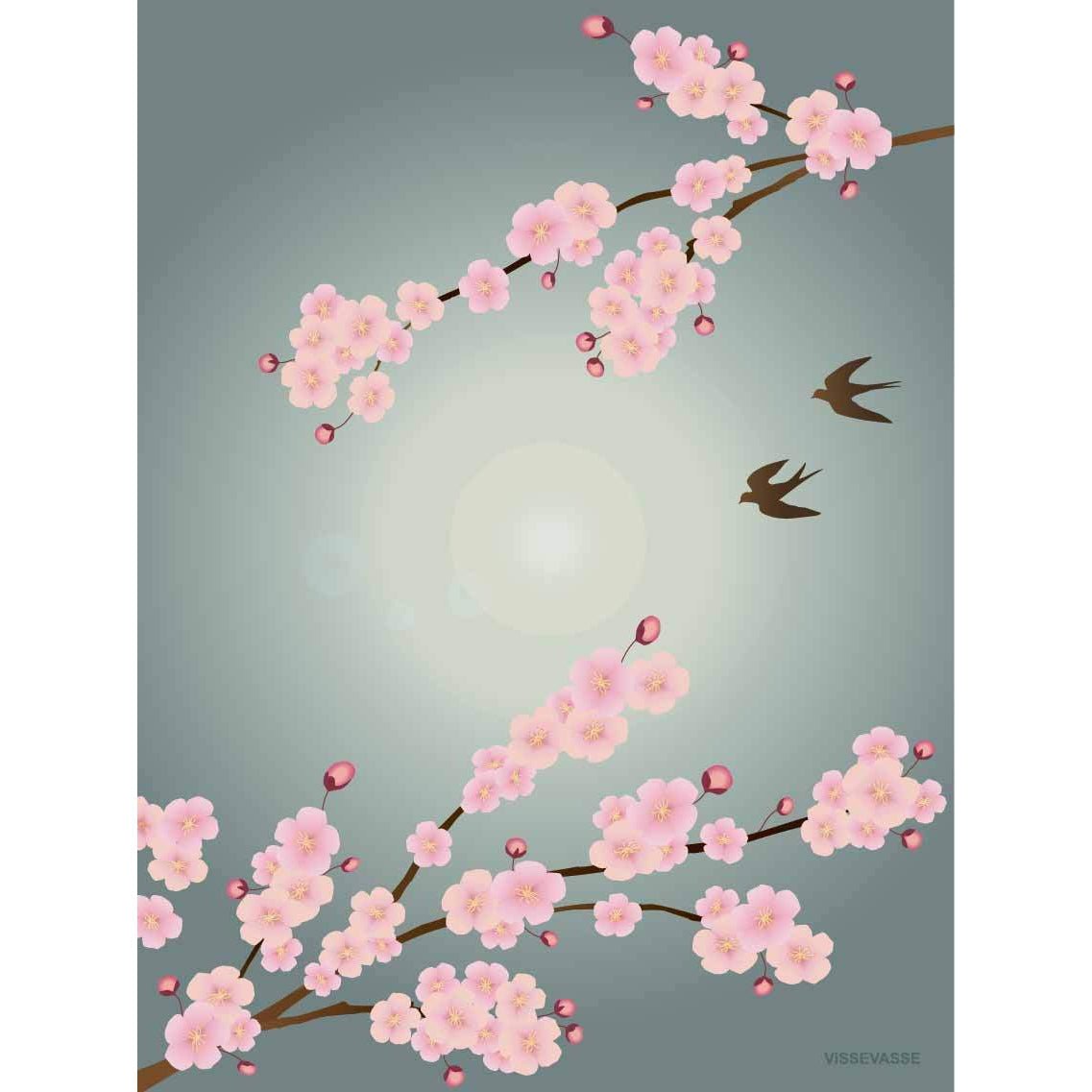 Vissevasse Sakura -affisch, 15x21 cm