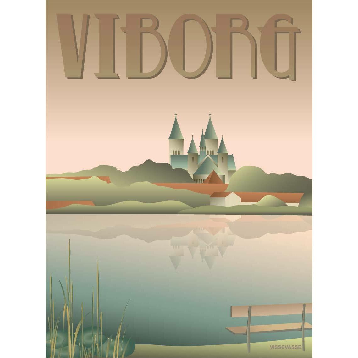 Vissevasse Viborg Lakes -affisch, 50x70 cm