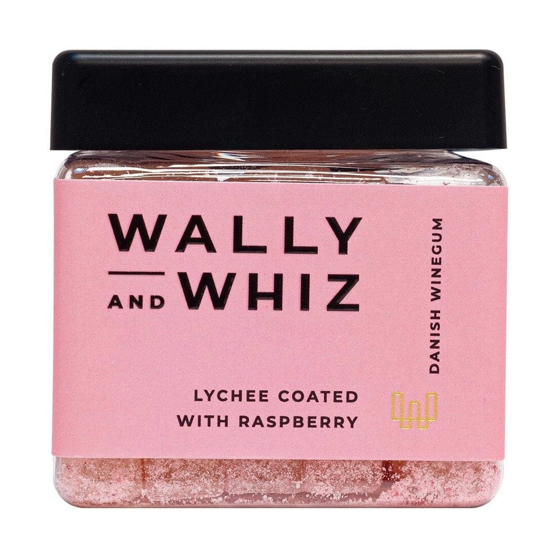 Wally and Whiz LOVE Vingummi Cube Litchi med Hindbær, 140g