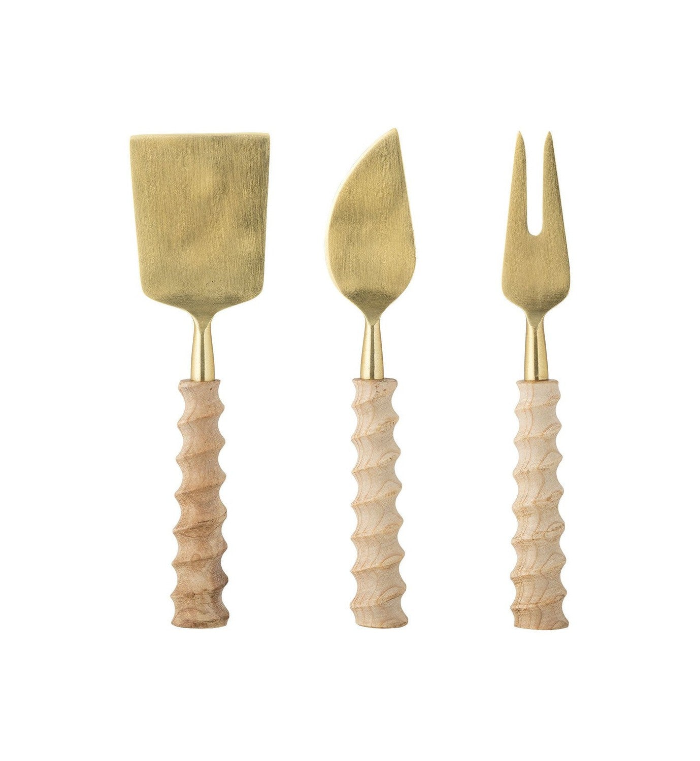 Bloomingville Noci Cheese Utensils, Gold, Stainless Steel