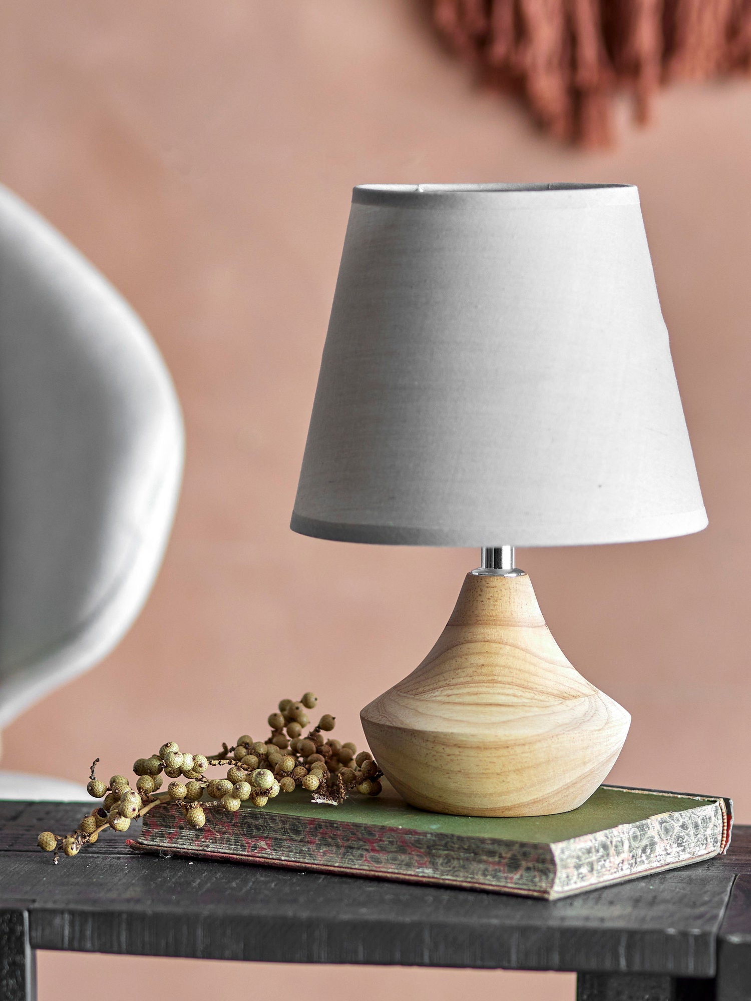 Creative Collection Panola Table lamp, Nature, Rubberwood
