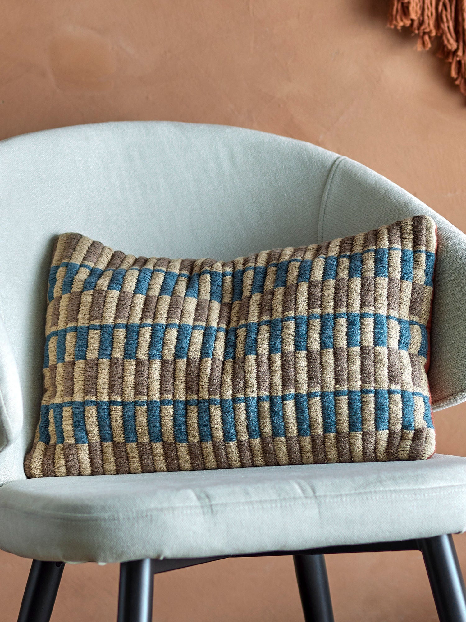Creative Collection Newtown Cushion, Blue, Cotton