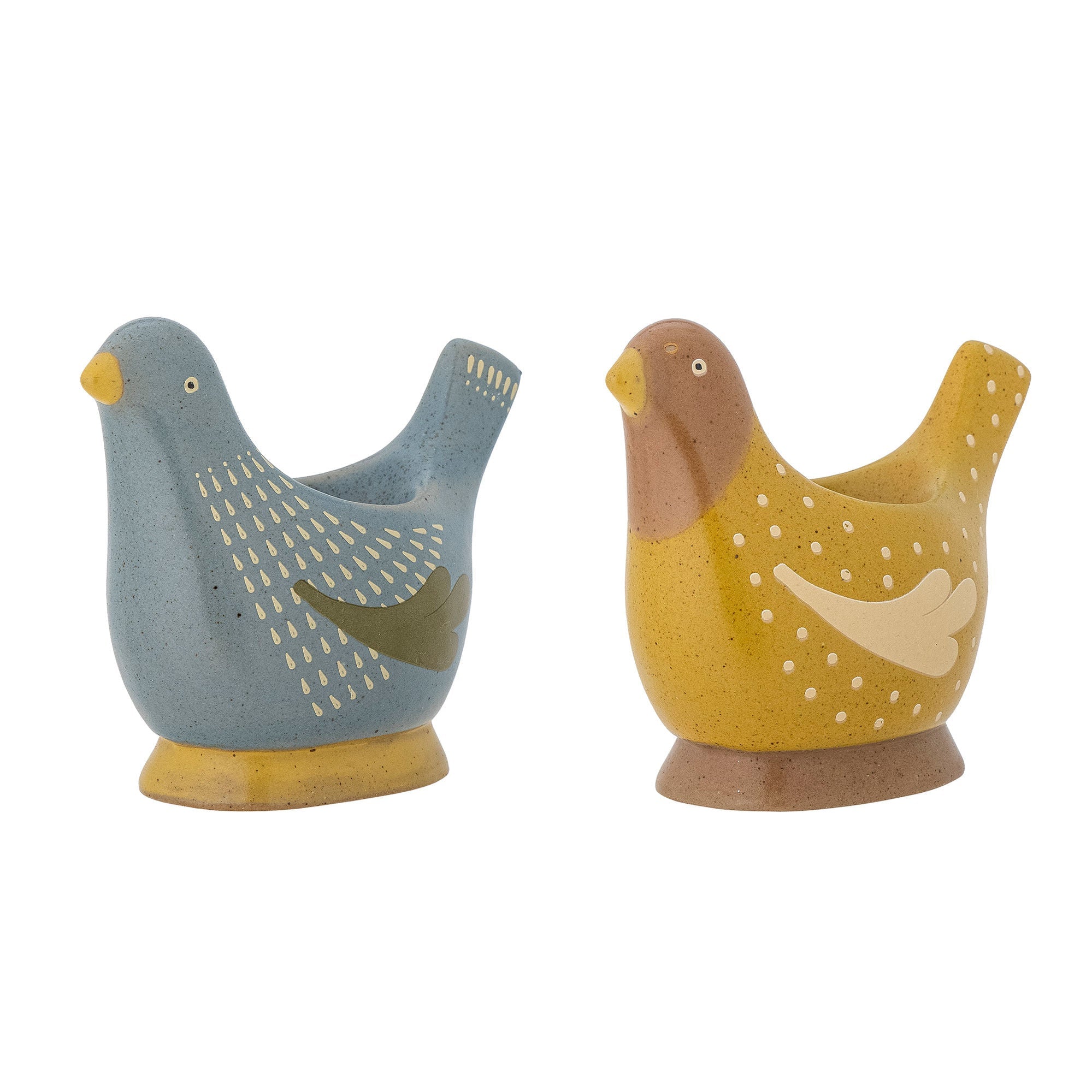 Bloomingville Birdy Egg Cup, Blue, Stoneware