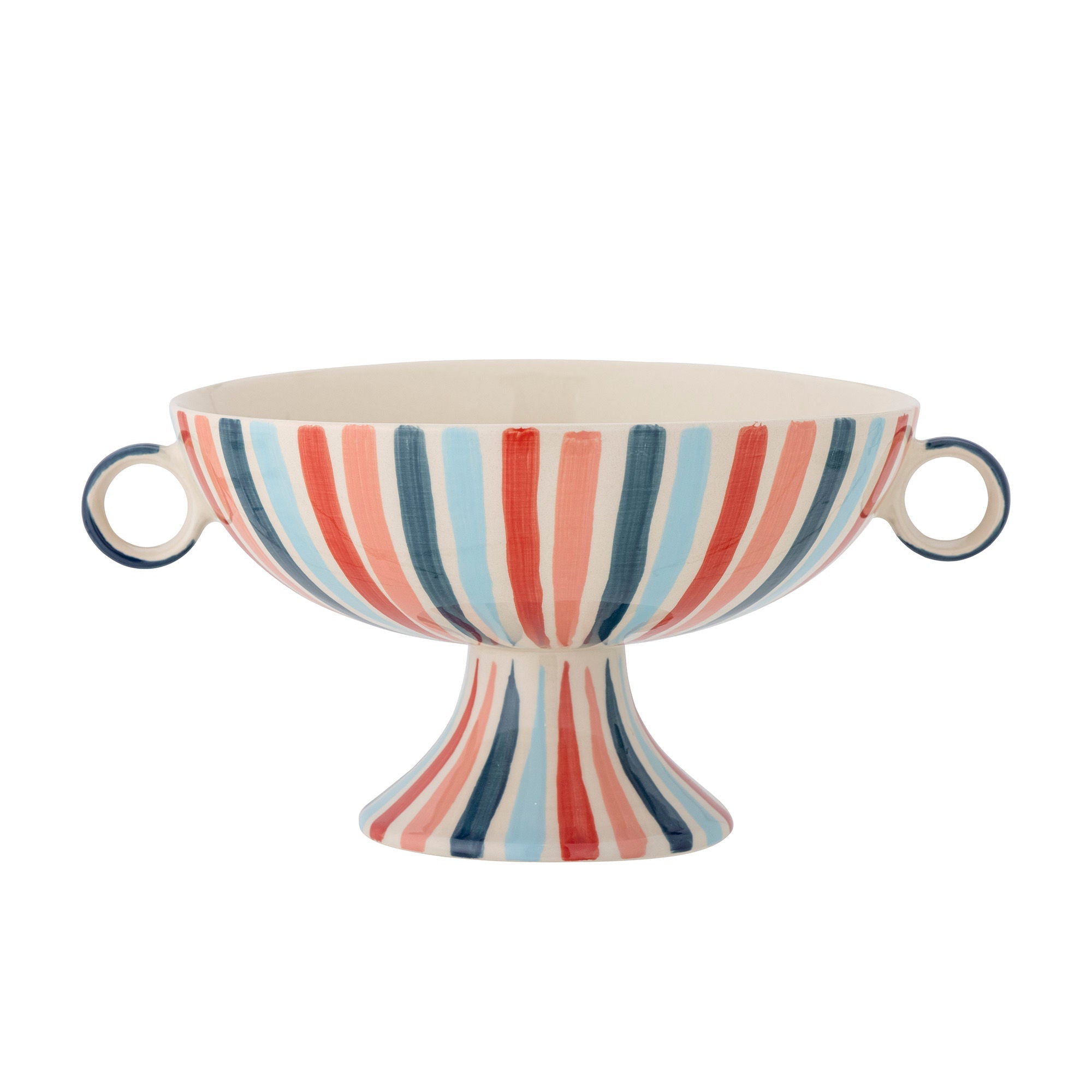 Creative Collection Cyrus Pedestal Bowl, Blue, Stoneware