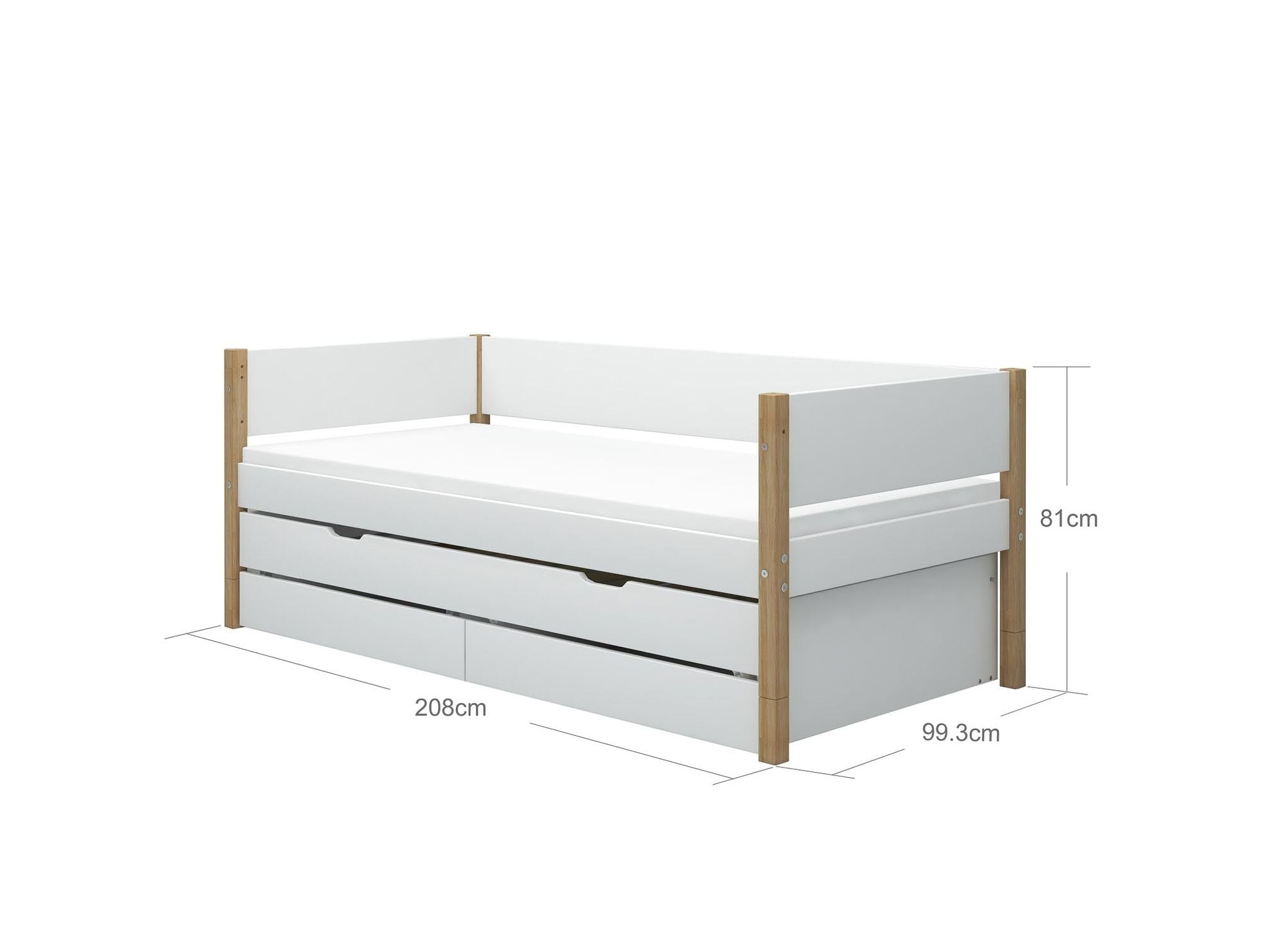 FLEXA Daybed with guest bed and 2 drawers