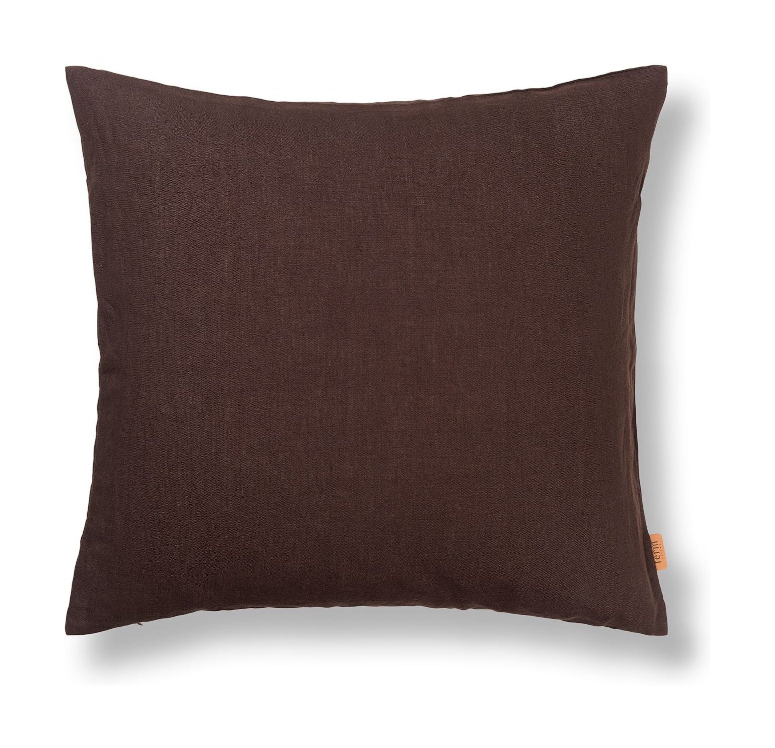 Ferm Living Linen Pude Cover, Chocolate