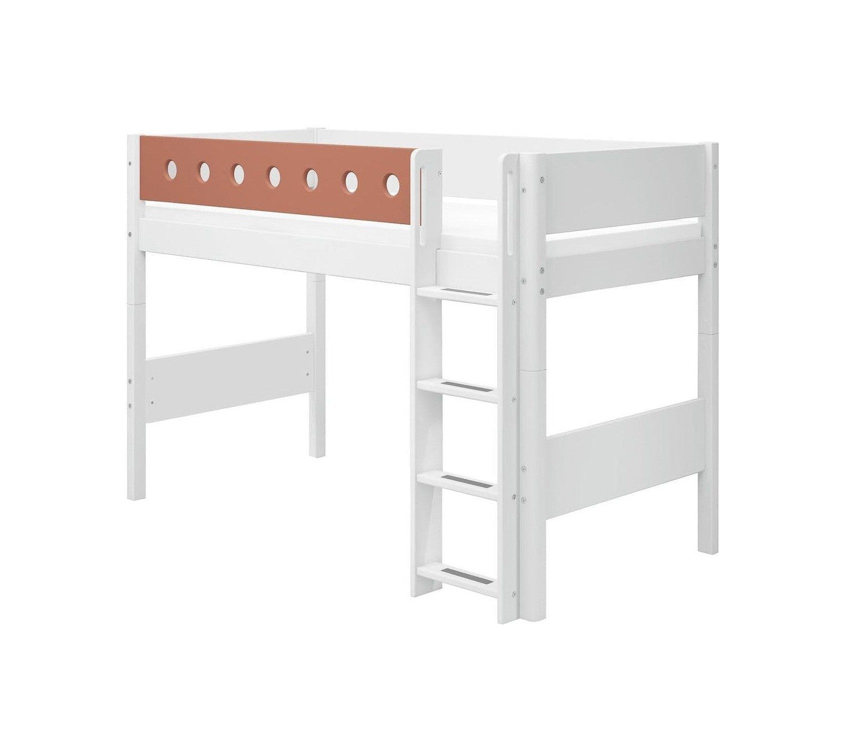 FLEXA Semi-high bed w. straight ladder