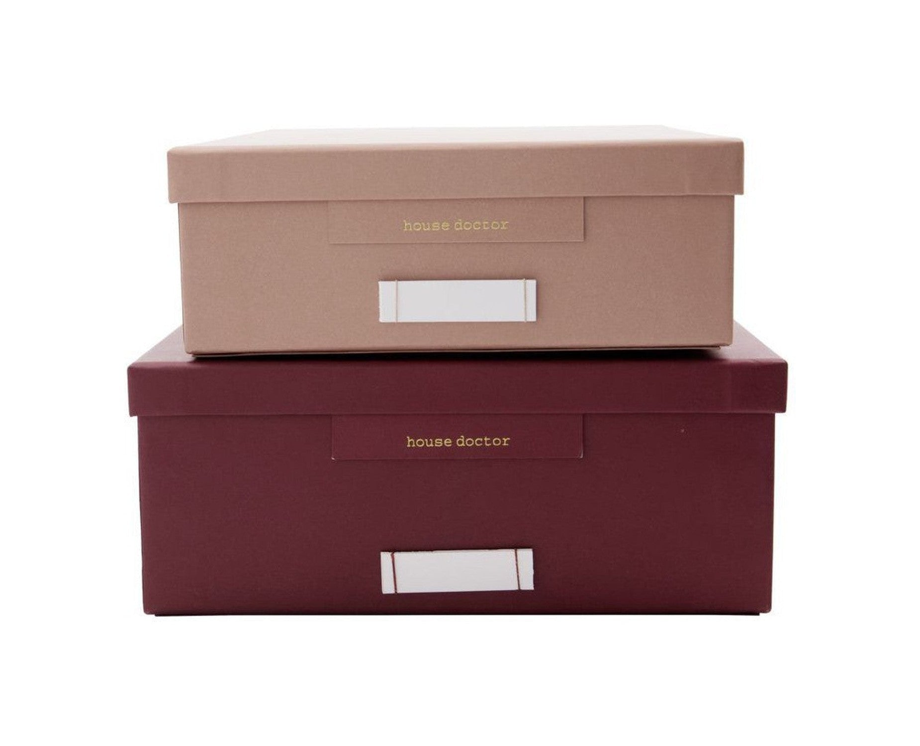 House Doctor Storage boxes, HDKeep, Burgundy/Rose