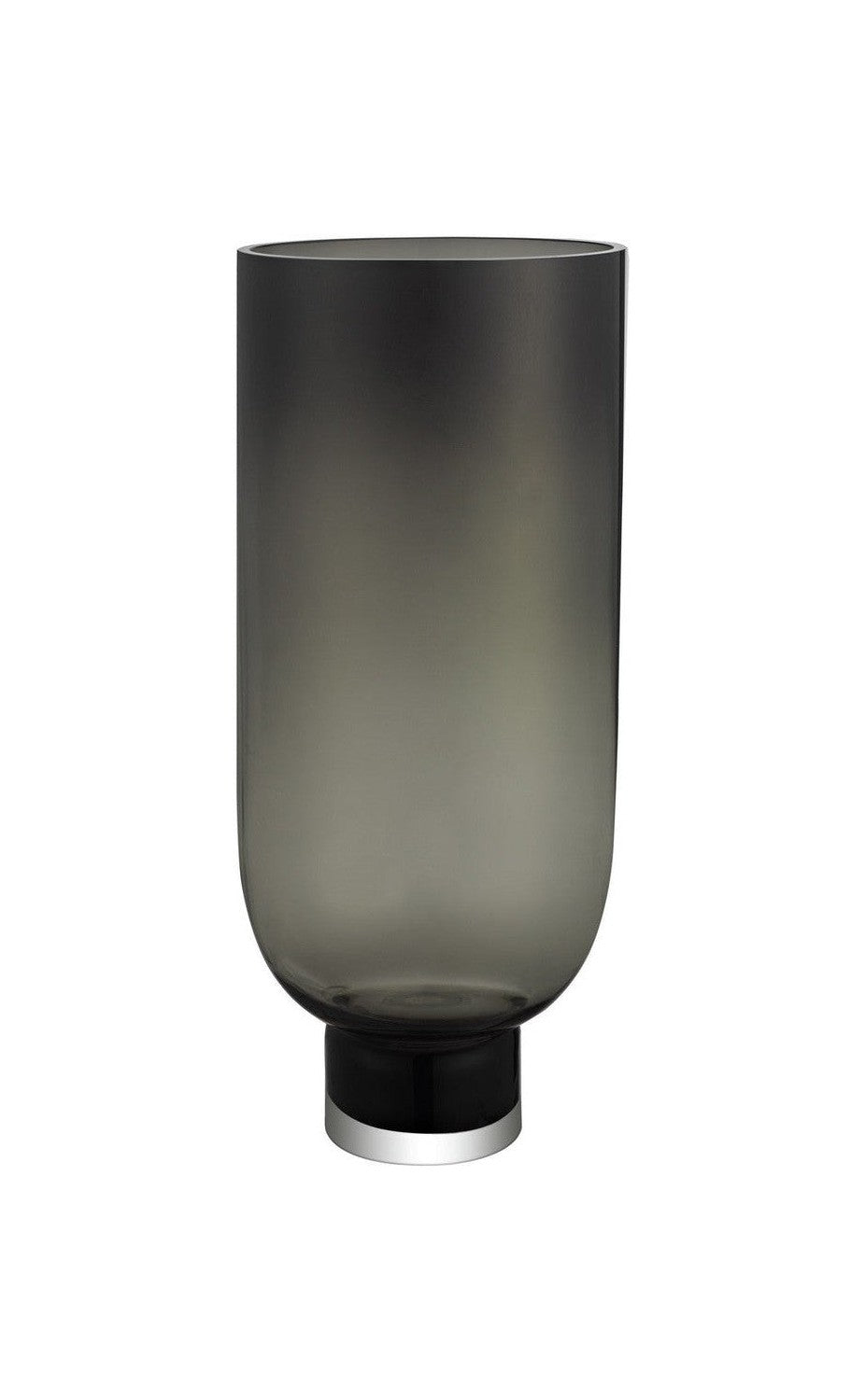 Modern Luxury 9MM thick glass vase dark gray, Sober Design, very tall,