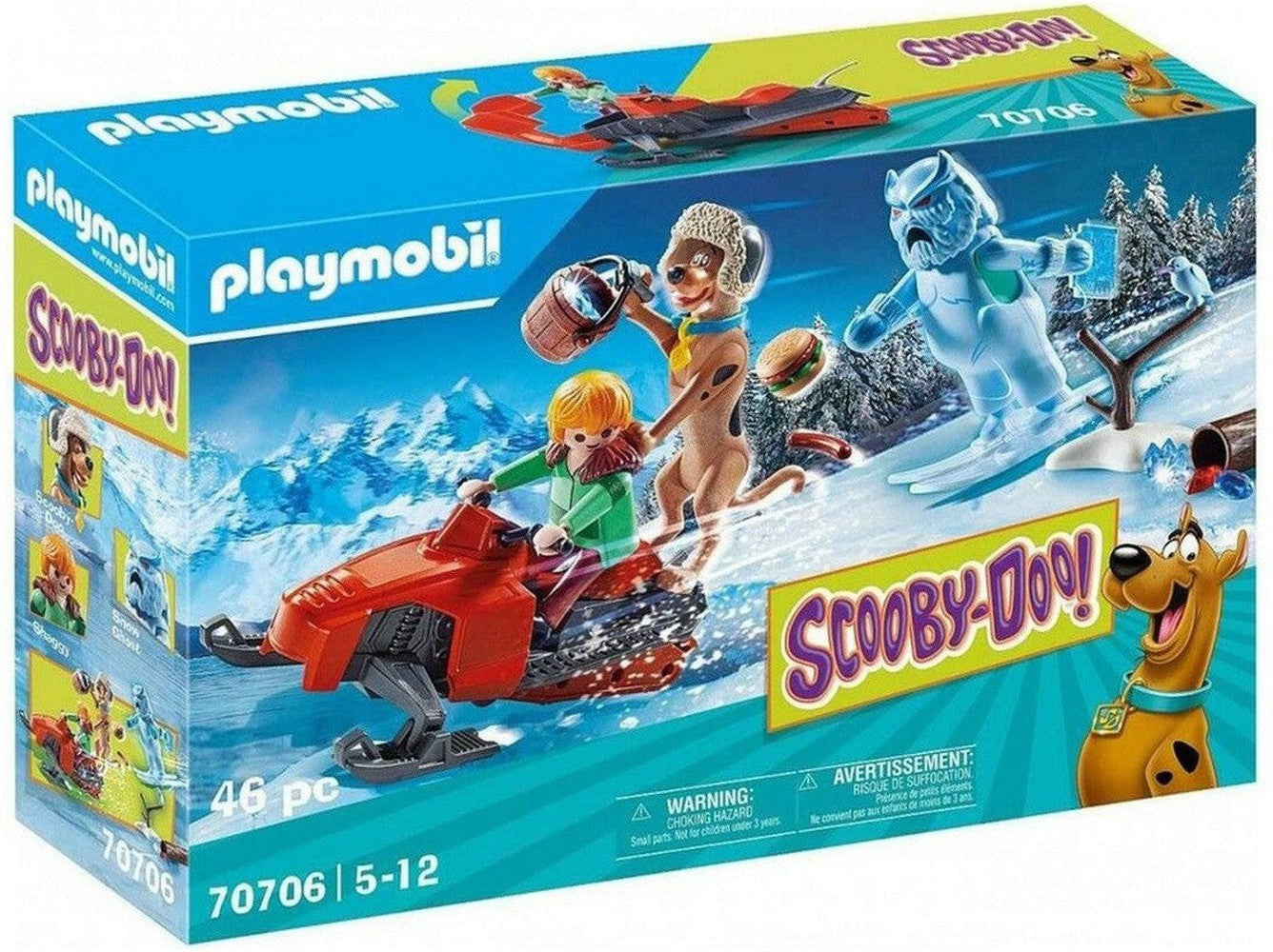 Playset Scooby Doo Adventure with Snow Ghost Playmobil 70706 (46 pcs)