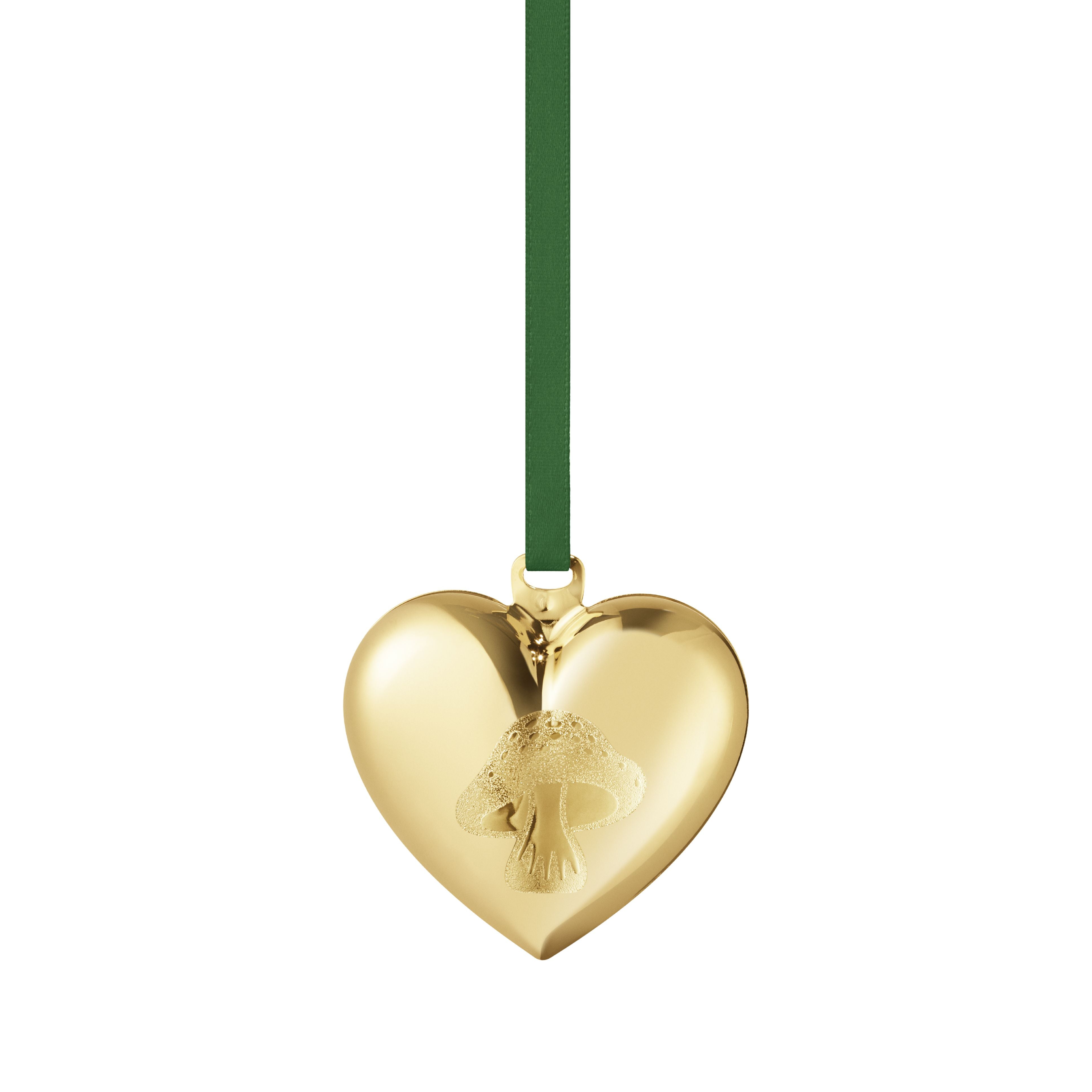 2023 Christmas Ornament Heart, Gold Plated