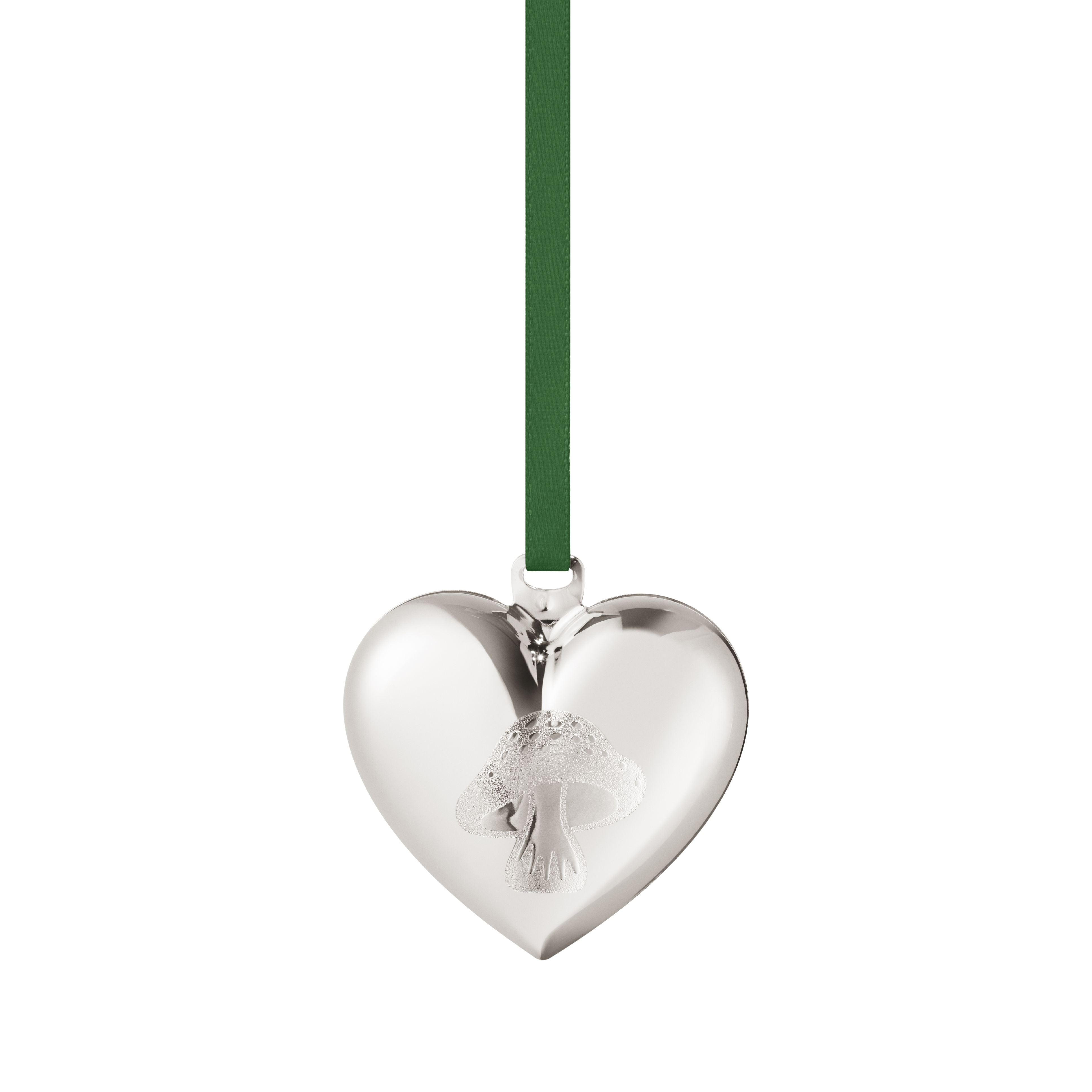2023 Christmas Ornament Heart, Palladium Plated