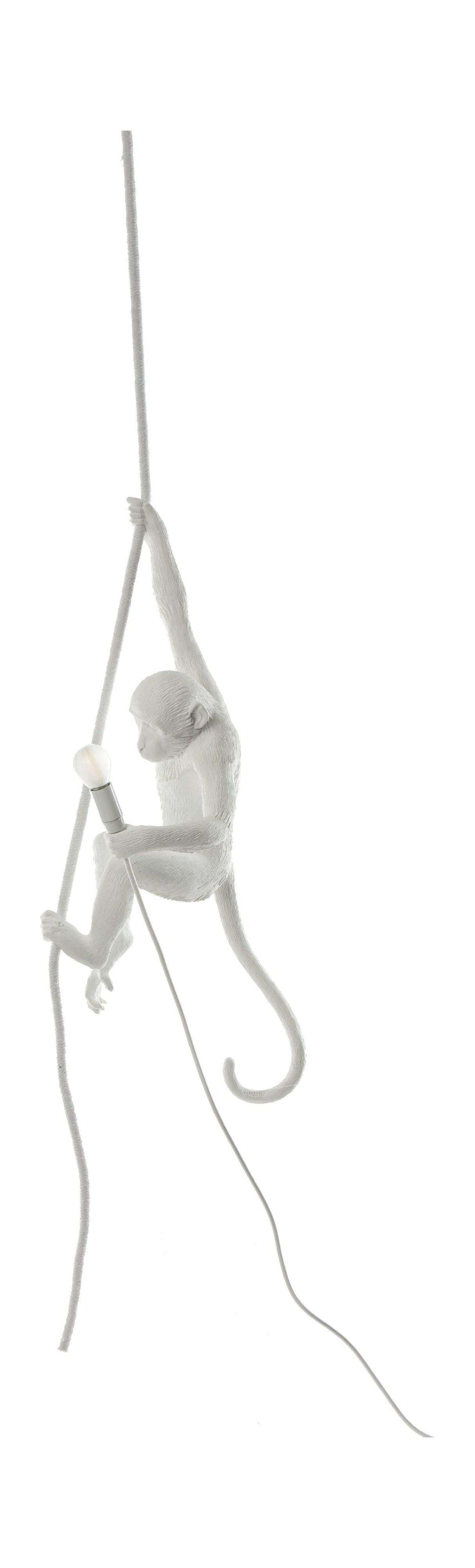 Seletti Monkey inomhuslampa vit, med rep