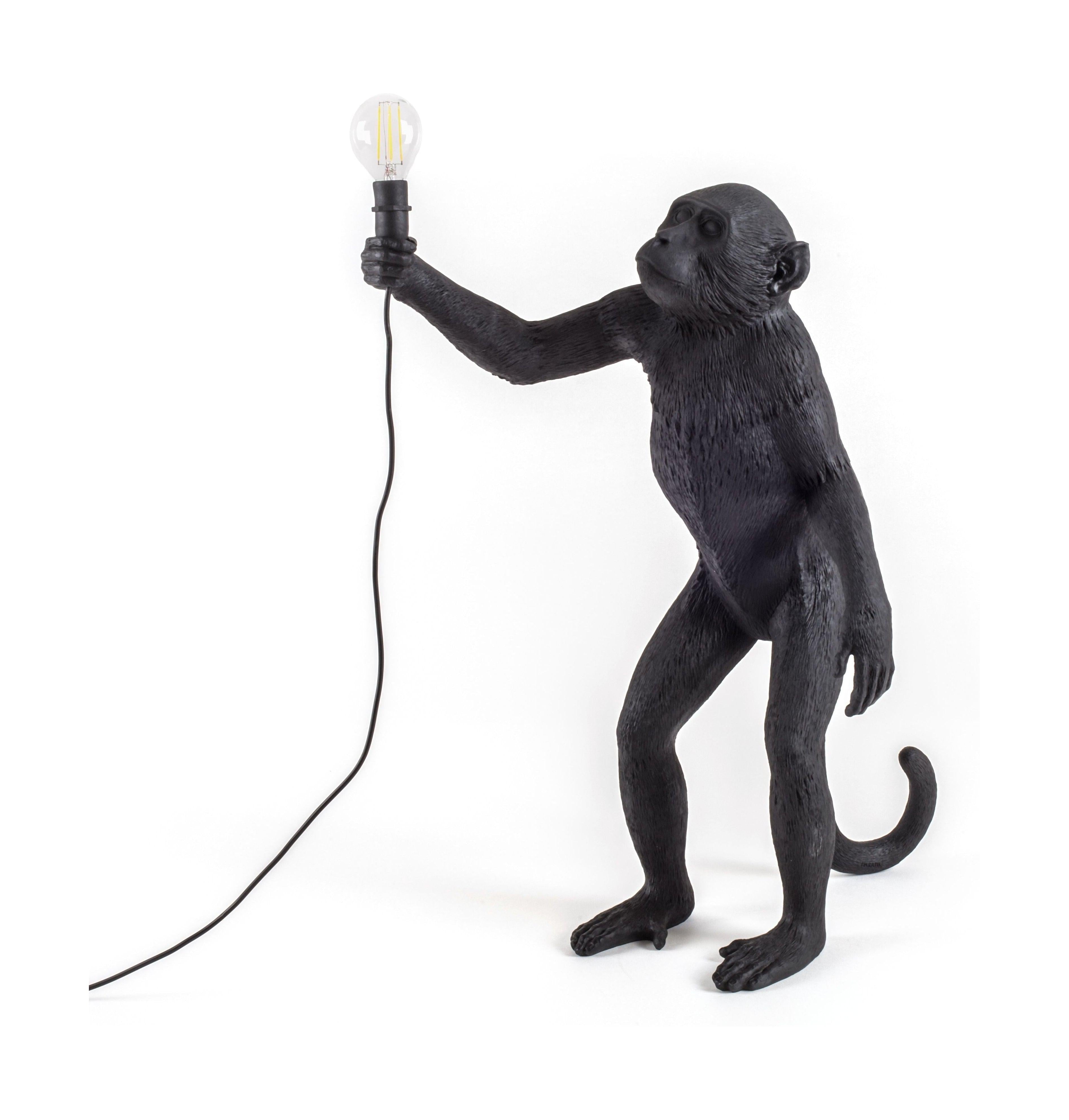 Seletti Monkey utomhuslampa svart, stående