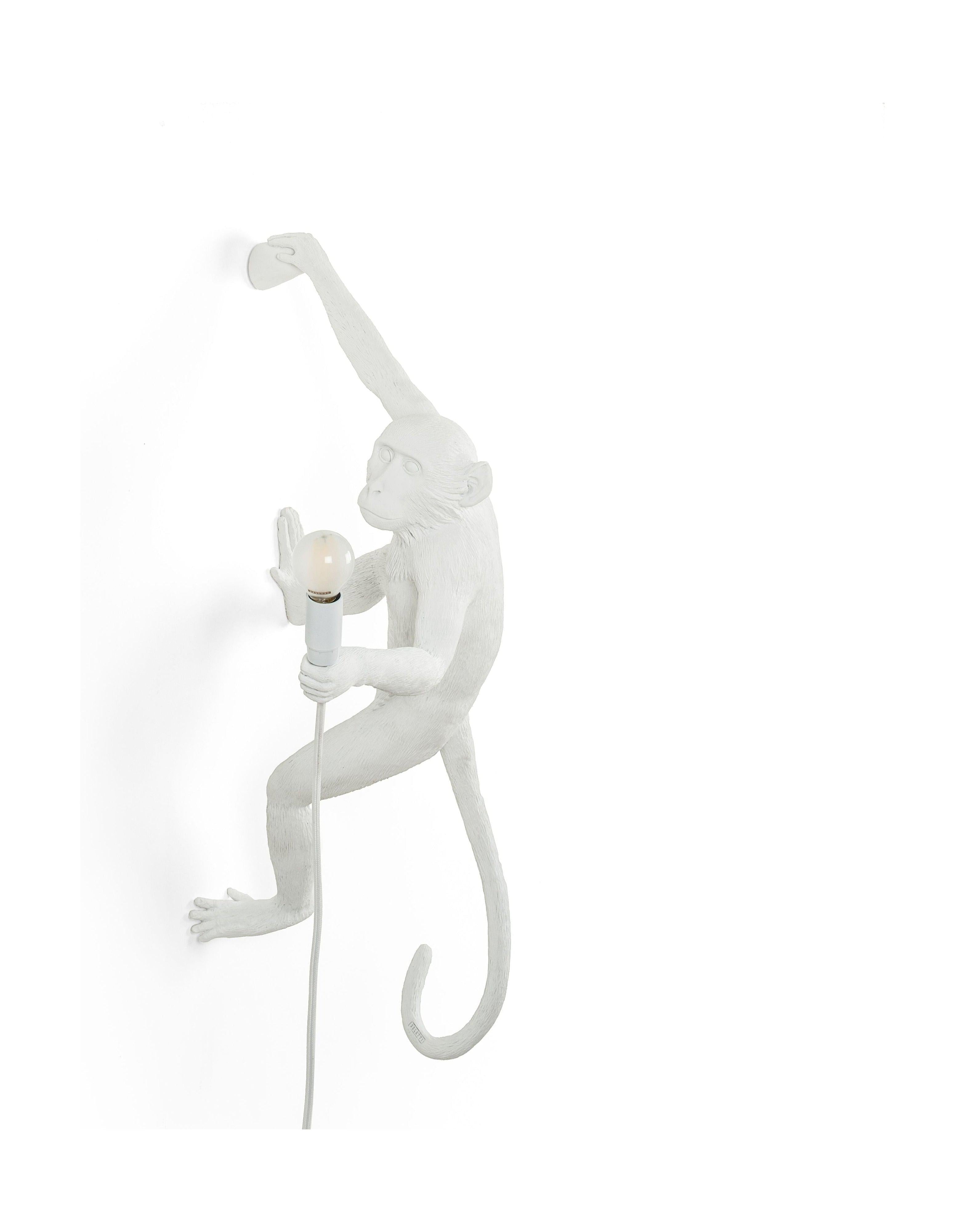 Seletti Monkey inomhuslampa vit, hängande höger hand