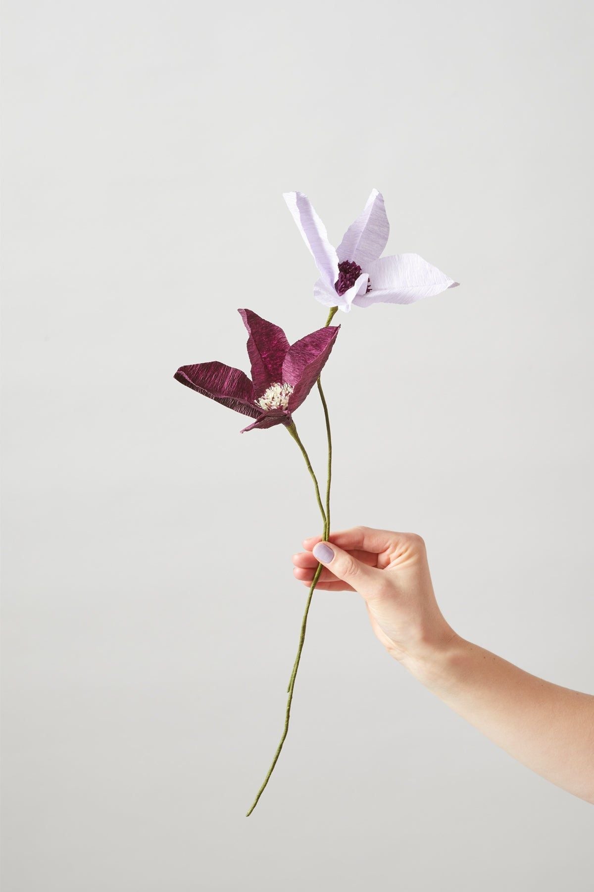 Studio About papirblomst clematis, lilla