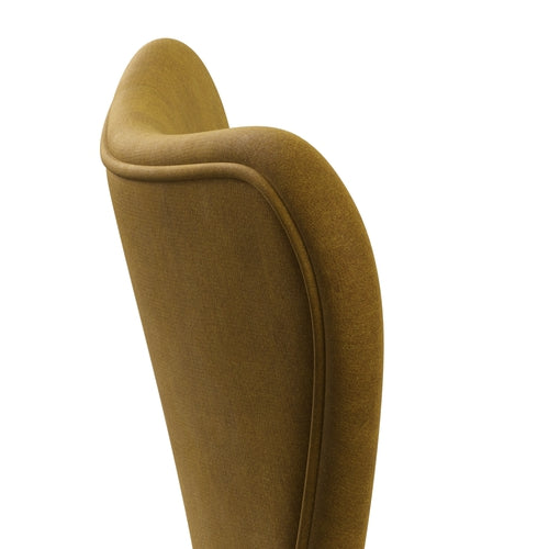 Fritz Hansen 3107 Chair Full Upholstery, Brown Bronze/Belfast Velvet Soft Ochre