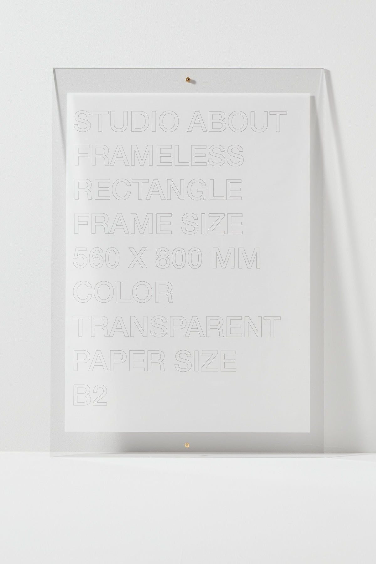 Studio About rammeløs ramme B2 -rektangel, gennemsigtig
