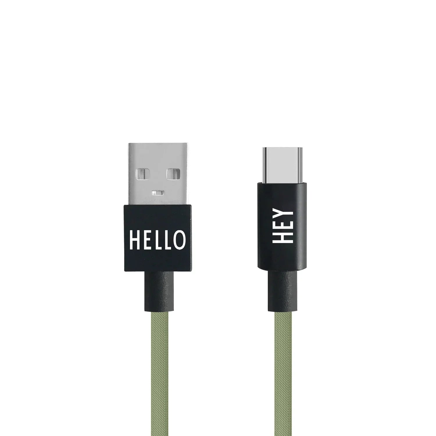 Design Letters mit kabel USB C kabel 1m, skovgrøn