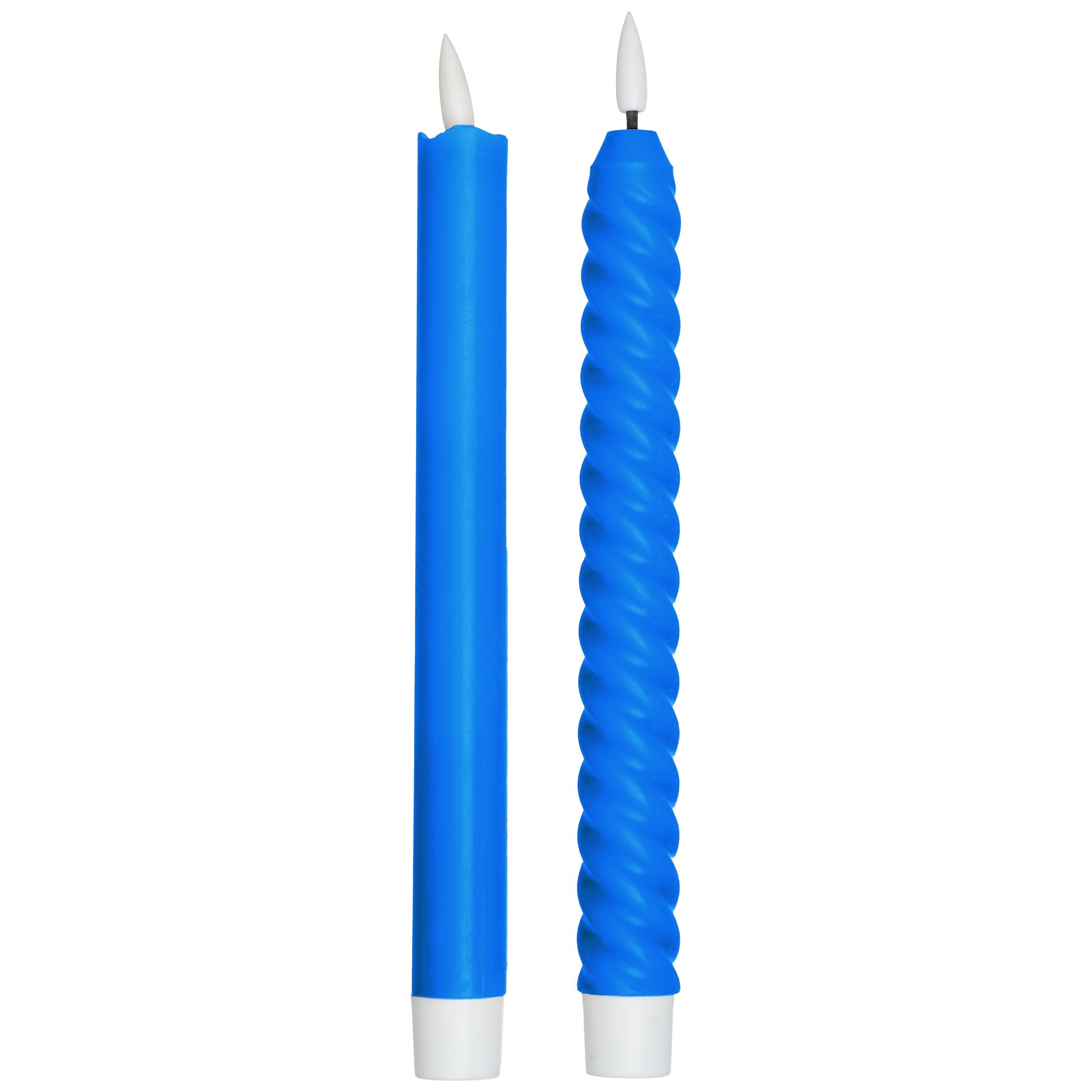 Designbogstaver Hyggeligt for evigt LED -stearinlys (sæt med 2 stk), Cobalt Blue