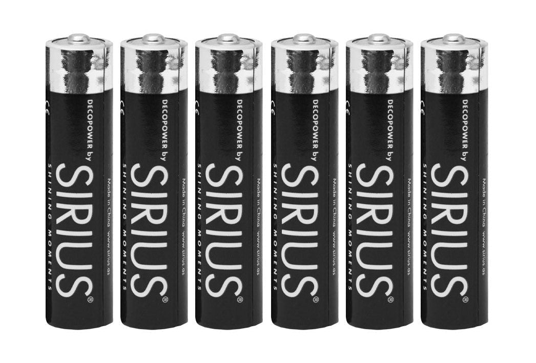 Sirius Decopower AAA Batterier, 6stk Sæt