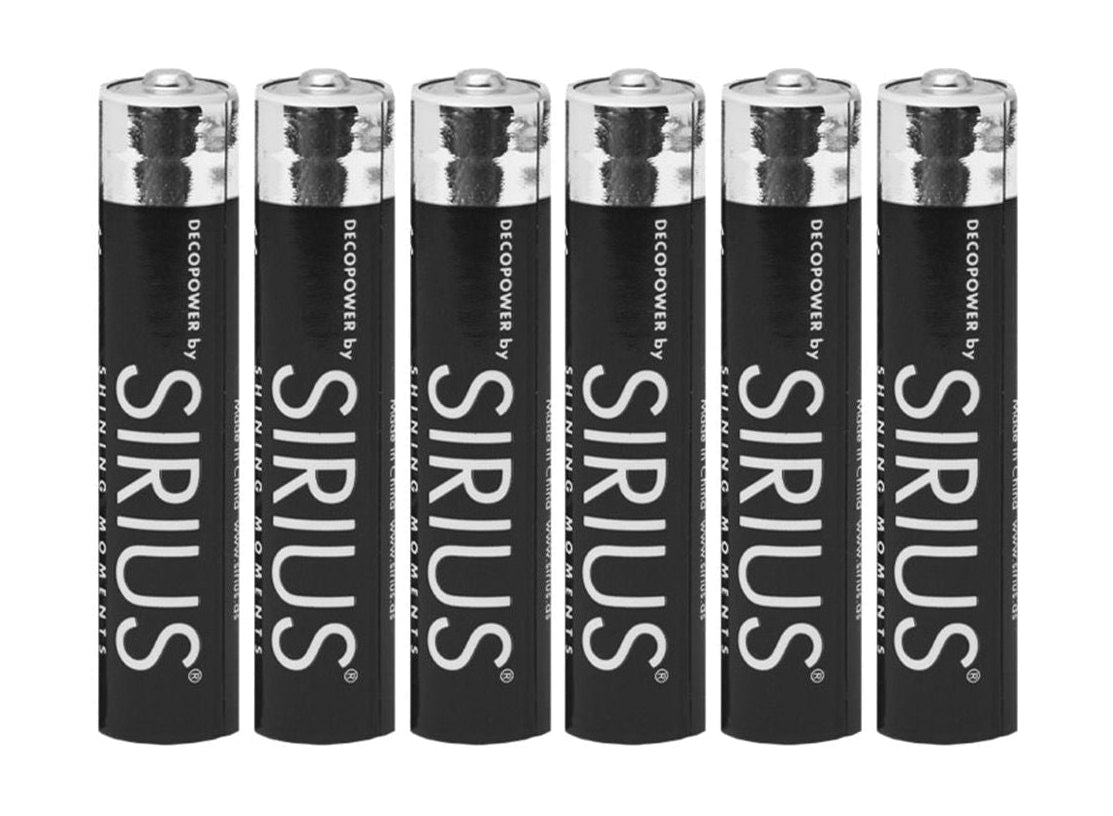 Sirius Decopower AAAA Batterier, 6stk Sæt