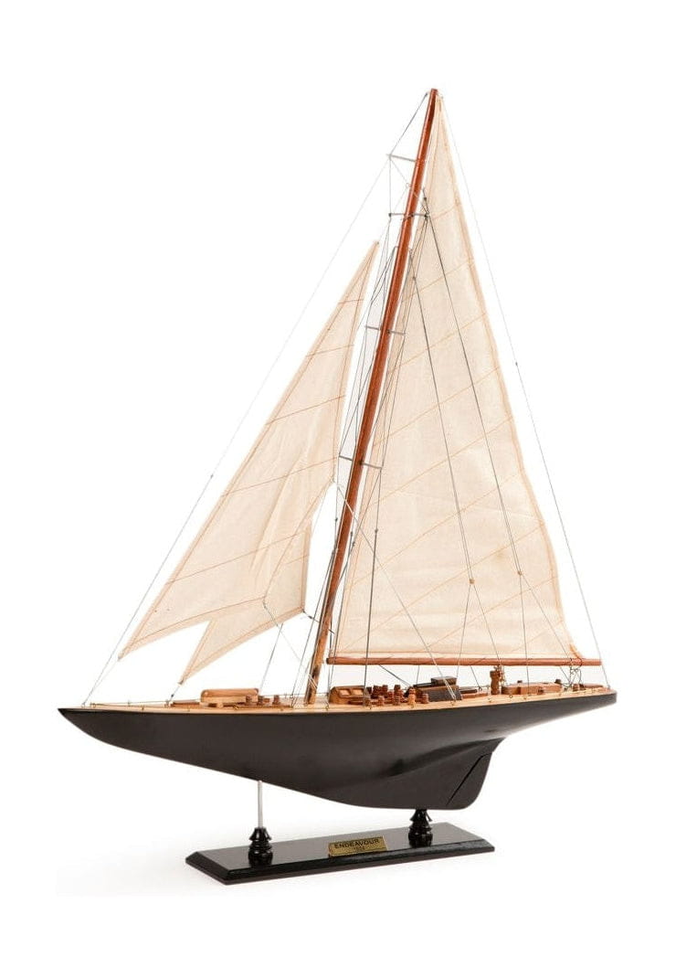 Authentic Models Strävan l60 segelfartygsmodell, svartvitt