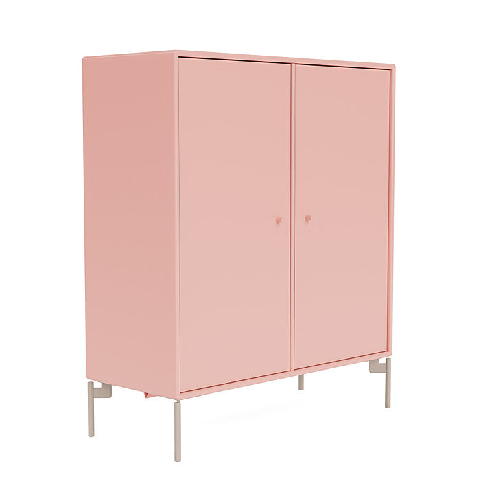 Montana Cover Cabinet With Legs, Ruby/Mushroom