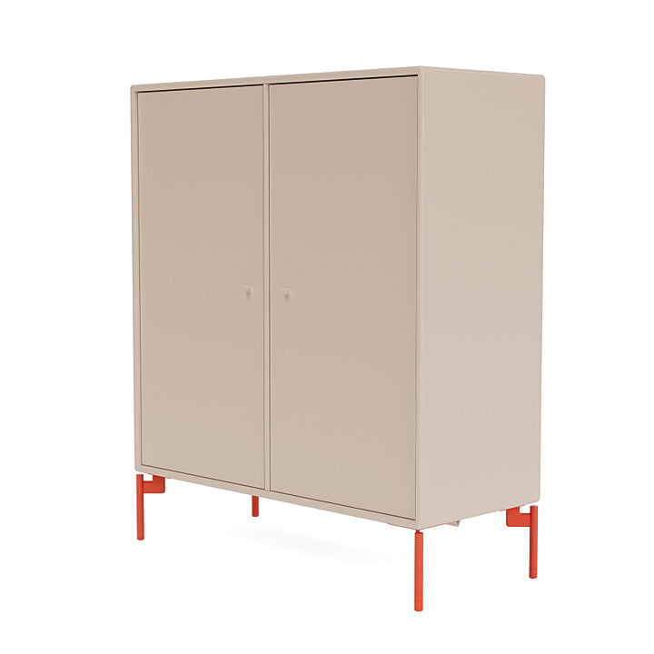 Montana Cover Cabinet With Legs, Clay/Rosehip