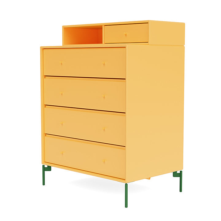 Montana Keep Chest Of Drawers With Legs, Acacia/Parsley