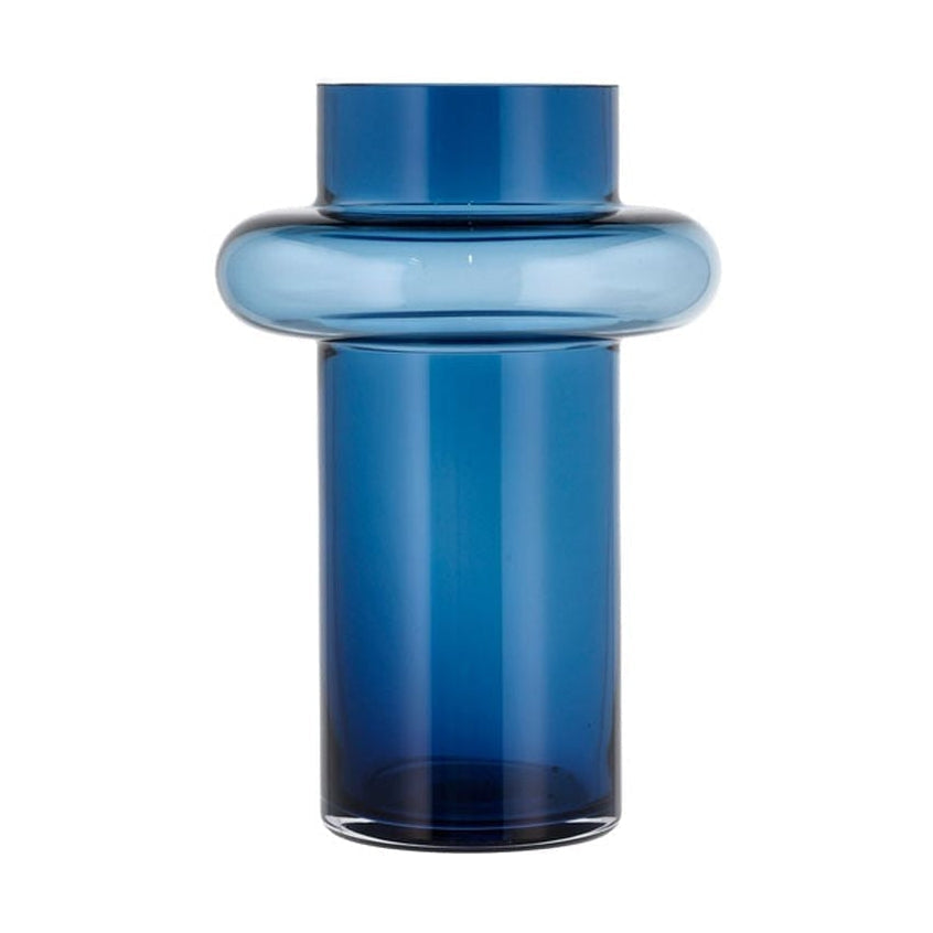 Lyngby Glas Tube Vase H: 25 cm, mörkblå