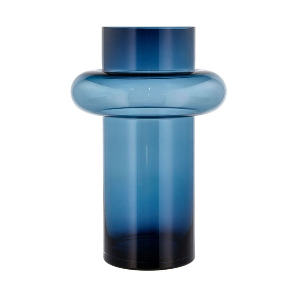 Lyngby Glas Tube Vase H: 40 Cm, Mørkeblå