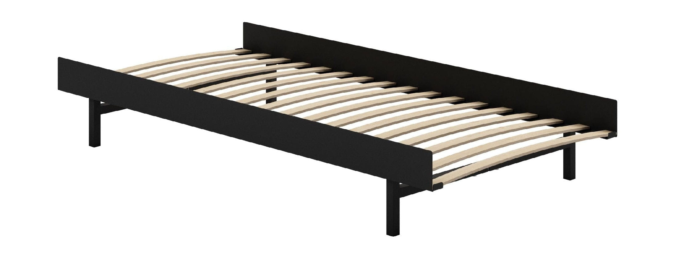 Moebe Säng med lameller 90 cm, svart