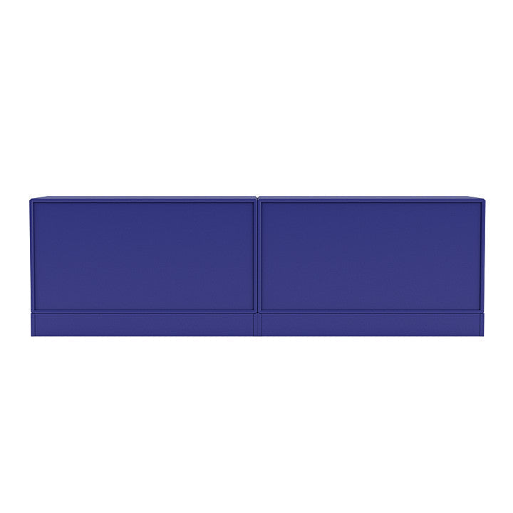 Montana Line avlång skänk med 7 cm piedestal, monarkblå