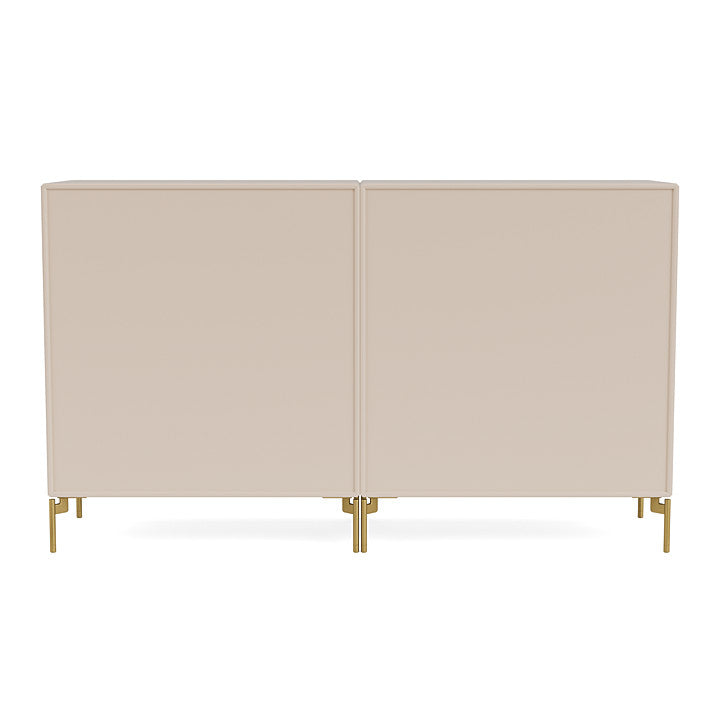 Montana Pair Classic Sideboard With Legs, Clay/Brass