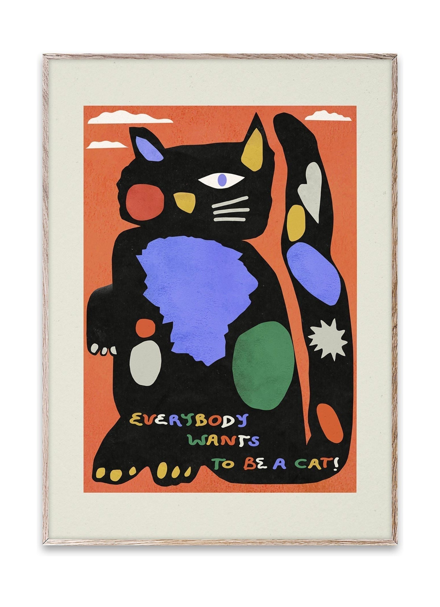 Paper Collective Vara en kattplakat, 50x70 cm