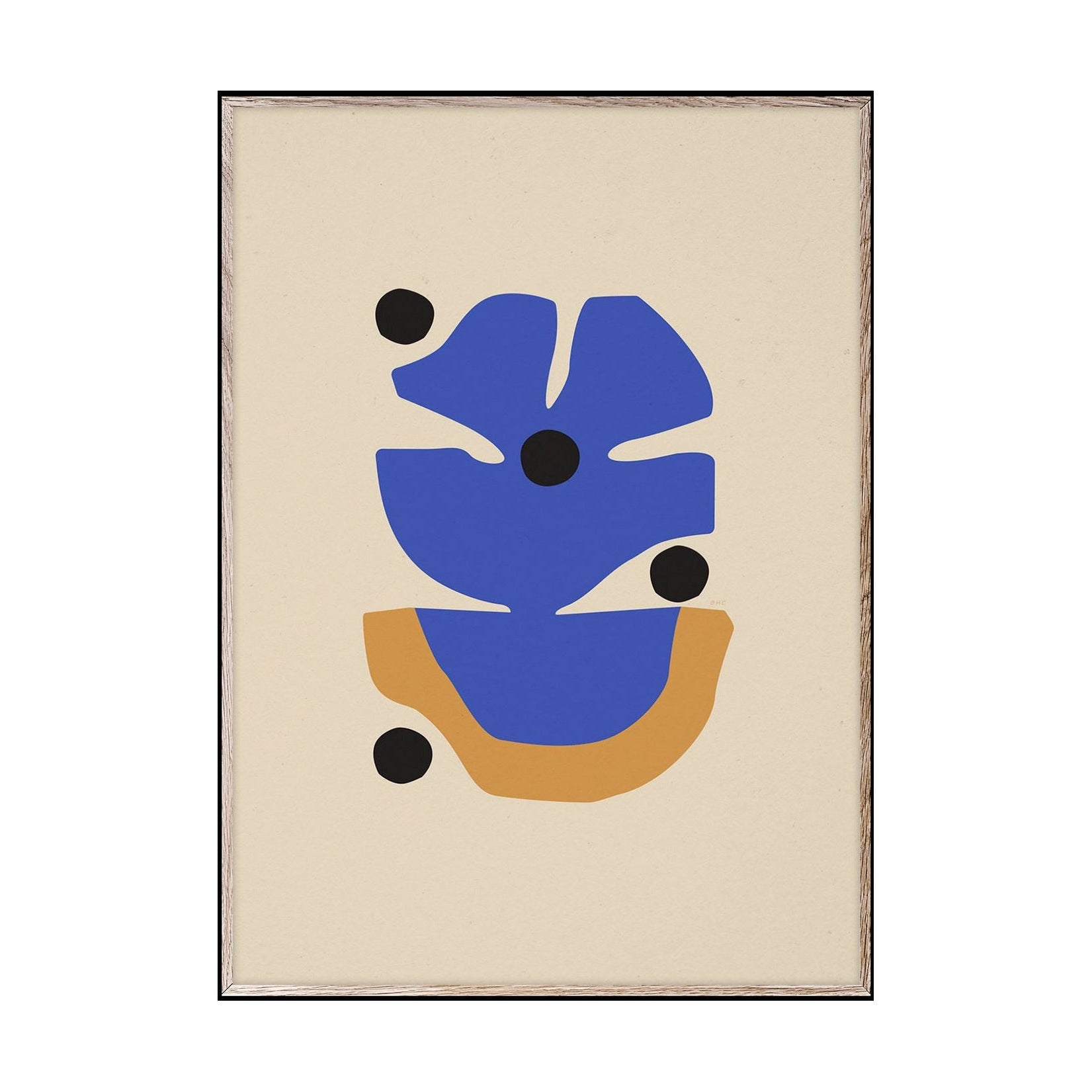 Paper Collective Flor Azul Plakat, 30x40 Cm