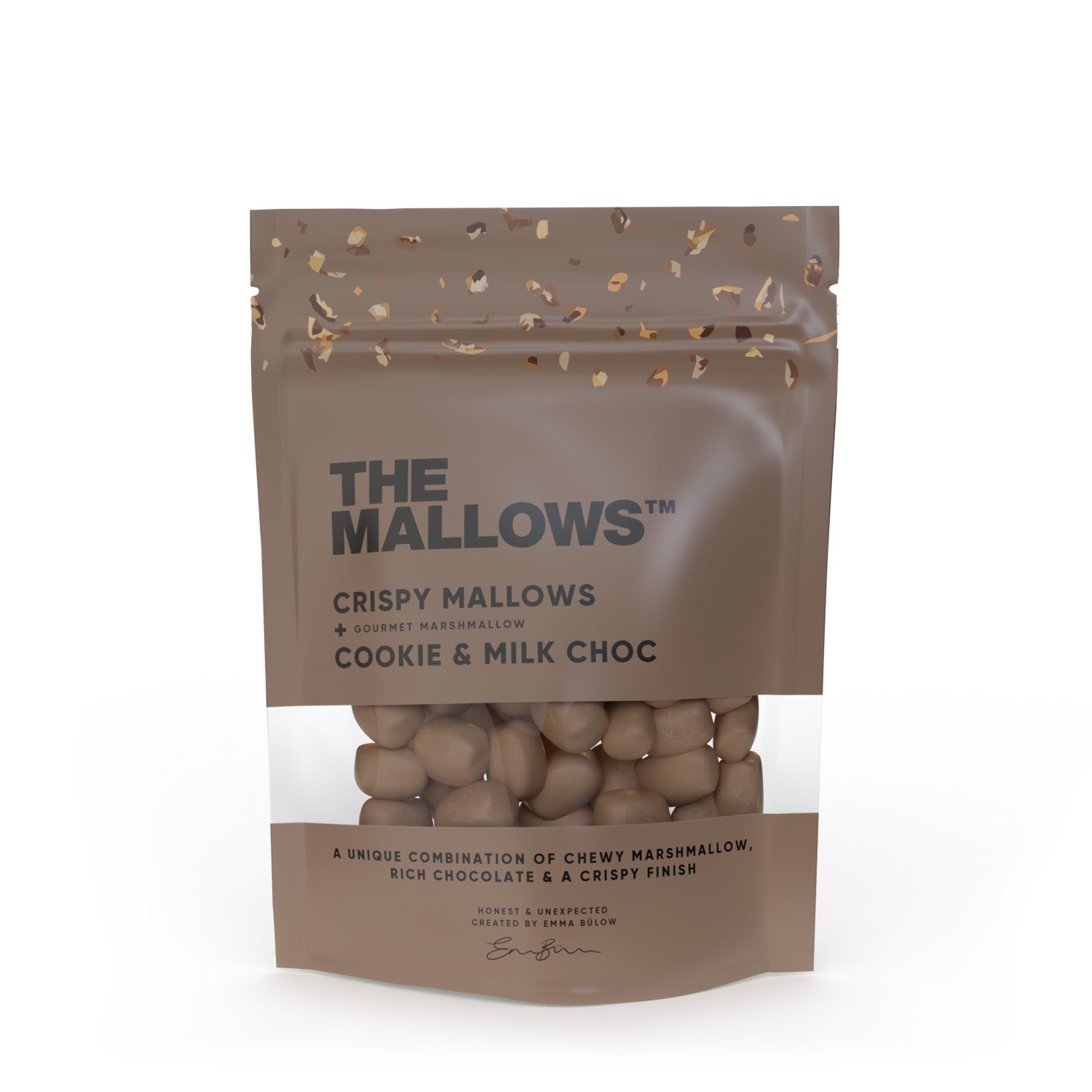 Mallows Crispy Mallows, Cookies & Milk Chocolate, 90G