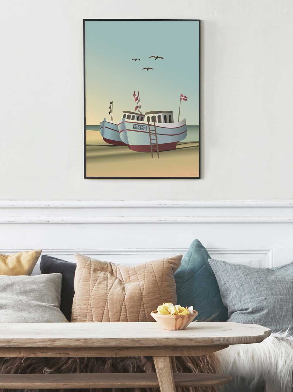 Vissevasse Fiskebåtar affisch, 30x40 cm