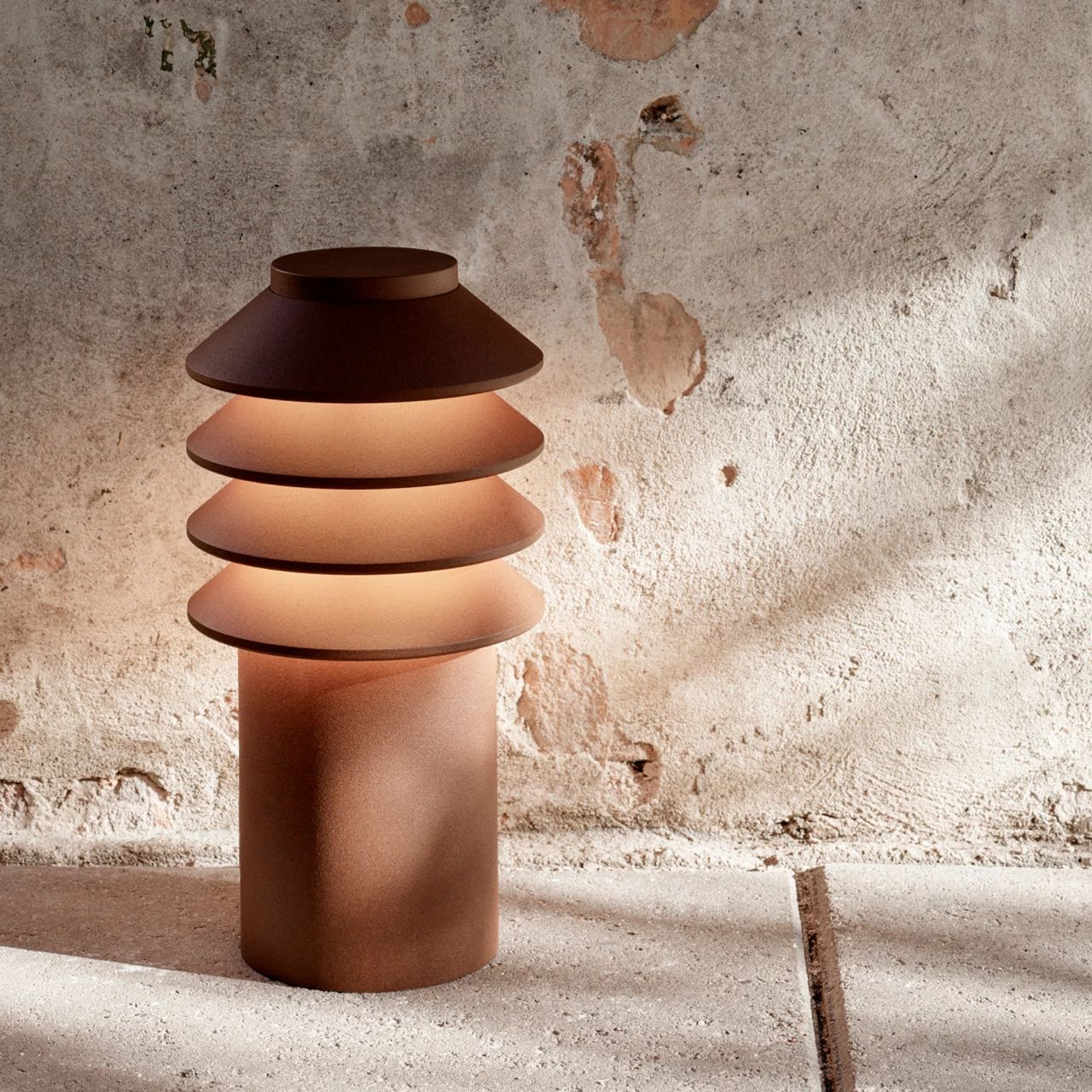 Louis Poulsen Bysted Garden Bollard LED 2700K 14W Spike without Adaptor with Connector Long, Corten